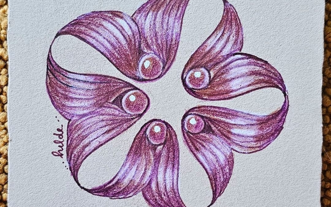 Zentangle tangle Whisper – een fluistering op papier