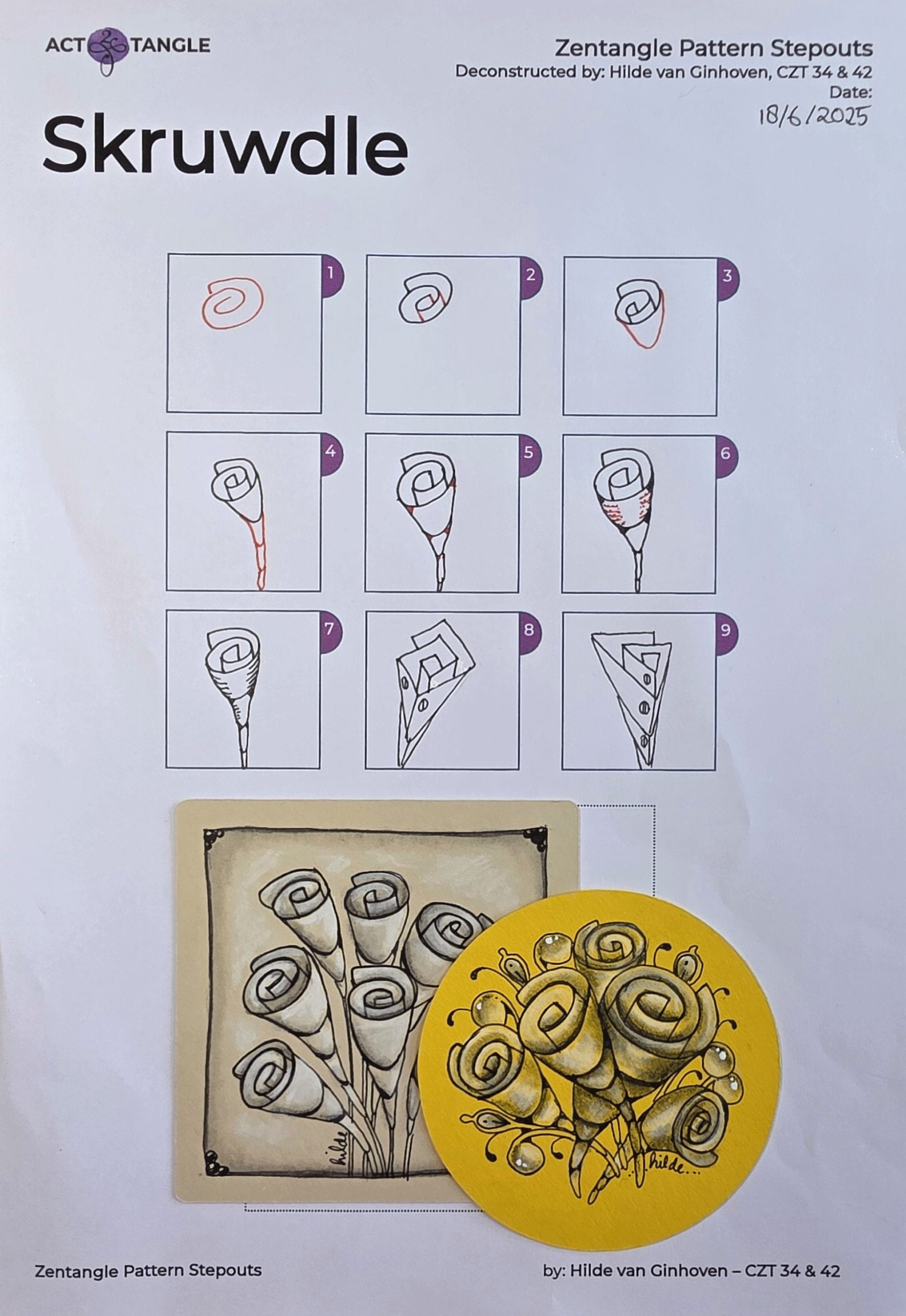 Nieuwste tangle Skruwdle door Hilde van Ginhoven