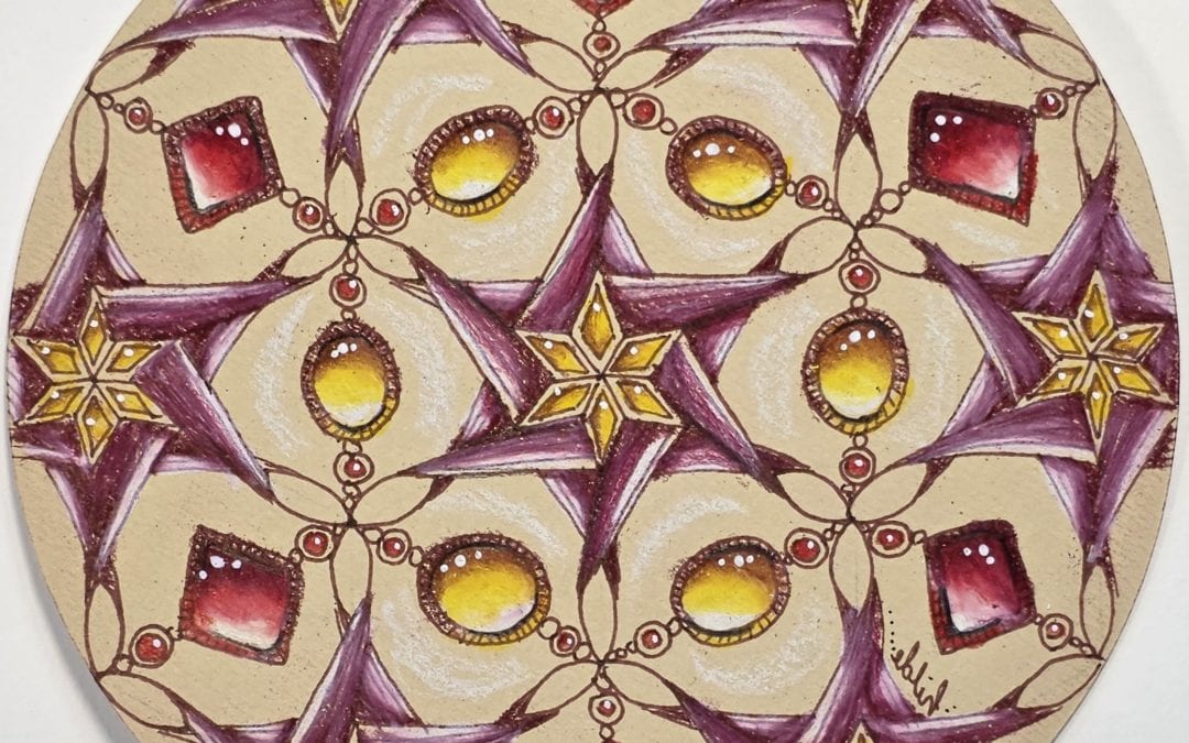 Twee vergissingen, drie CZT’s en een museum — zo ontstond mijn Zentangle gems les