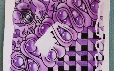 Angst voor wit in je Zentangle tekening?