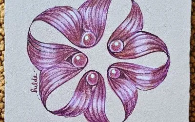 Zentangle tangle Whisper – een fluistering op papier